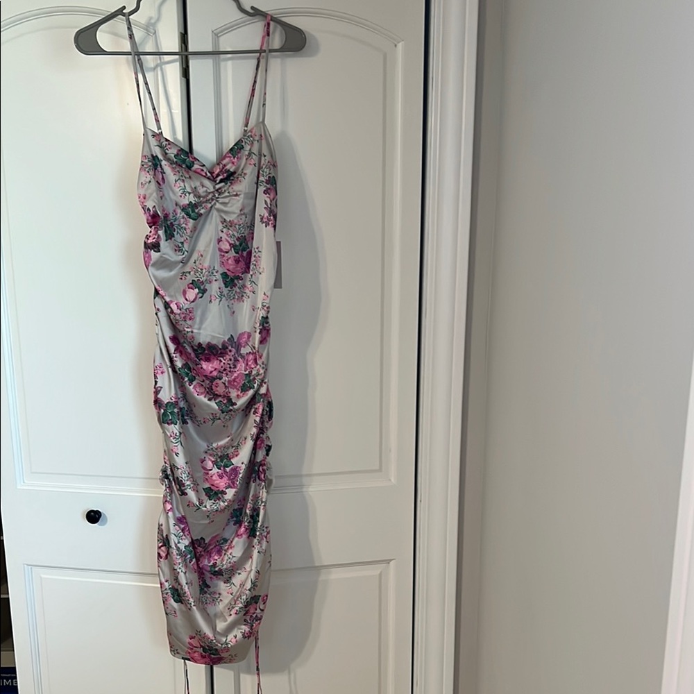 Floral Pink and White Women's Dress